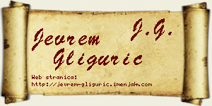 Jevrem Gligurić vizit kartica